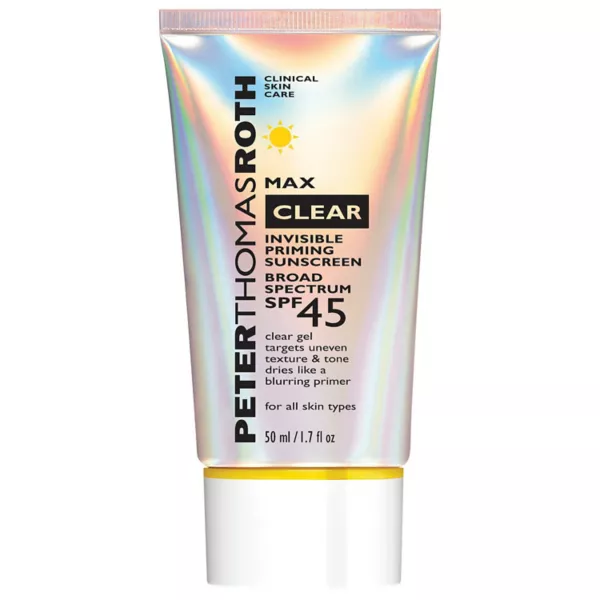Max Clear Невидимый праймер солнцезащитный крем широкого спектра действия spf 45 Peter Thomas Roth
Max Clear Невидимый праймер солнцезащитный крем широкого спектра действия spf 45 Peter Thomas Roth