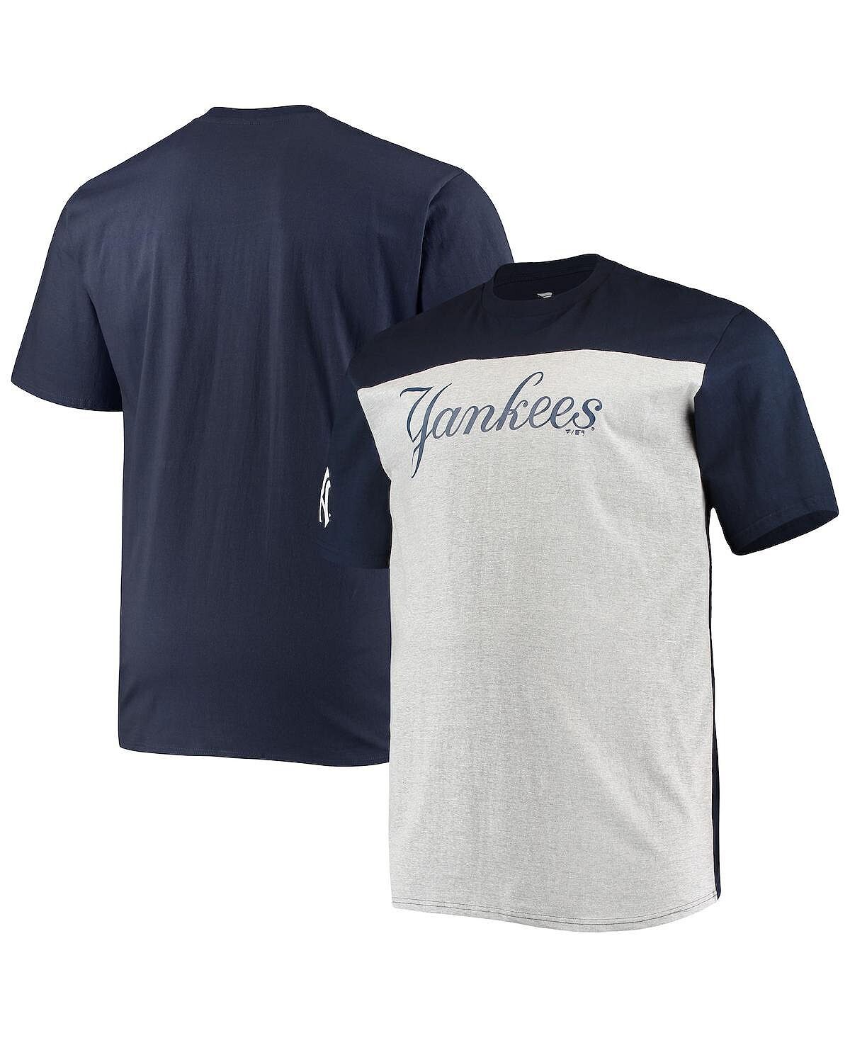Мужская темно-синяя футболка с цветными блоками heather grey new york yankees big and tall Fanatics, мульти
Мужская темно-синяя футболка с цветными блоками heather grey new york yankees big and tall Fanatics, мульти