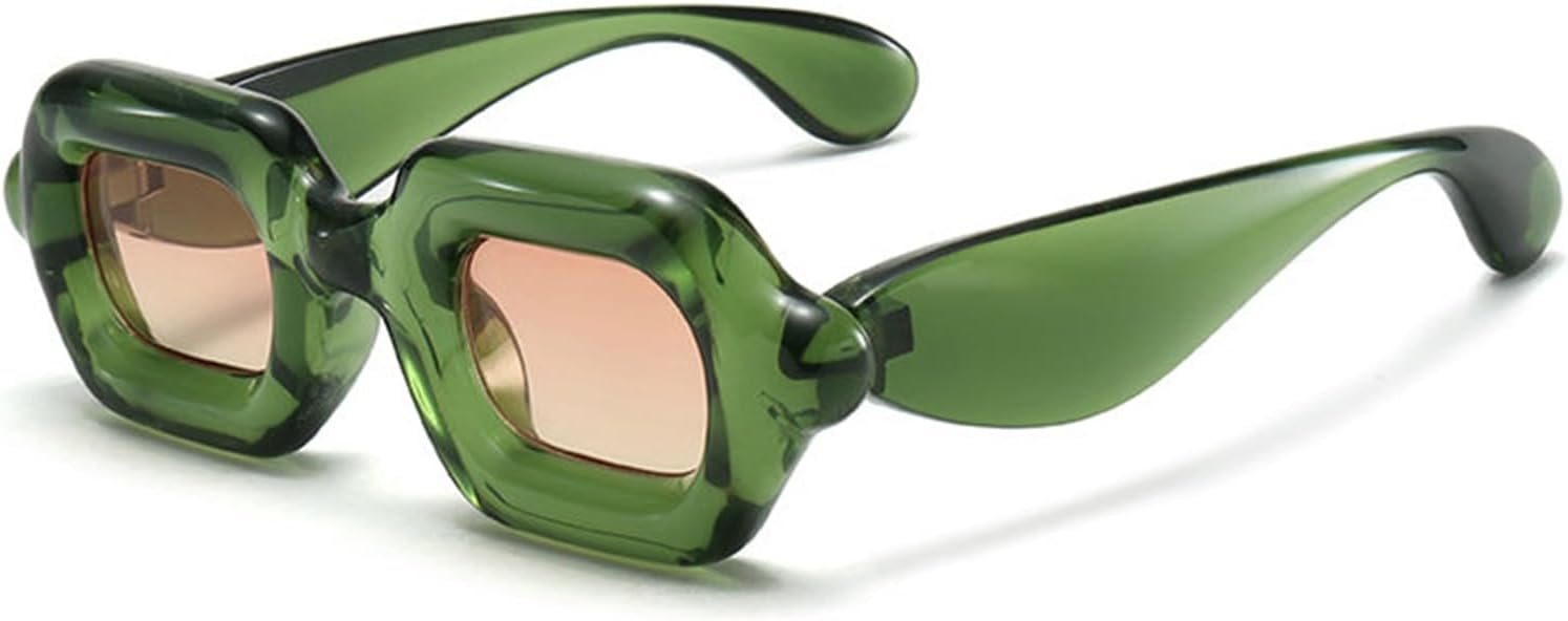 COTIA Милые квадратные надувные солнцезащитные очки для женщин и мужчин, модные массивные солнцезащитные очки в стиле ретро с толстой оправой, хип-хоп, Y2K, забавные очки, Green
COTIA Милые квадратные надувные солнцезащитные очки для женщин и мужчин, модные массивные солнцезащитные очки в стиле ретро с толстой оправой, хип-хоп, Y2K, забавные очки, Green