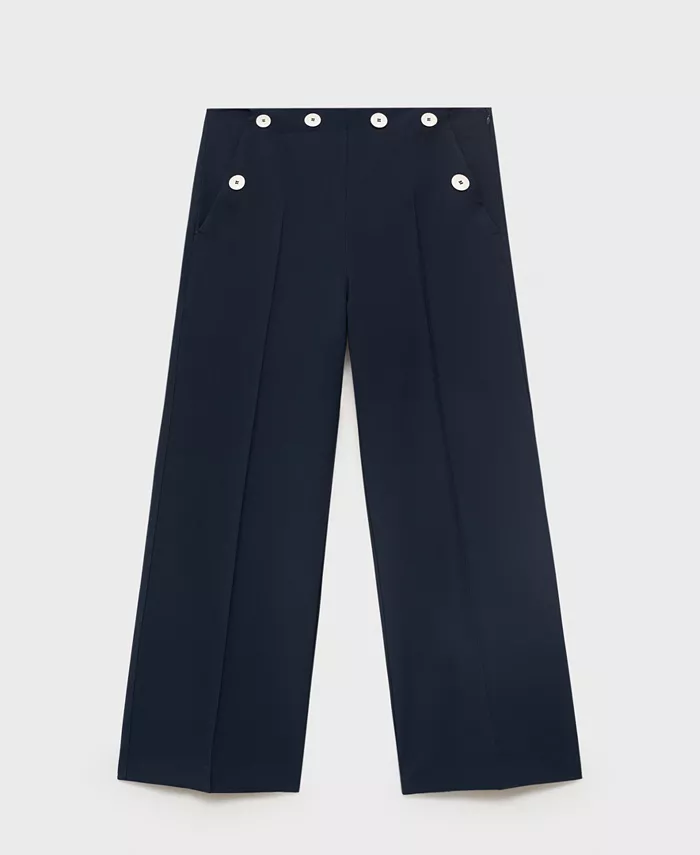 Женские прямые брюки с контрастными пуговицами MANGO, синий
Женские прямые брюки с контрастными пуговицами MANGO, синий