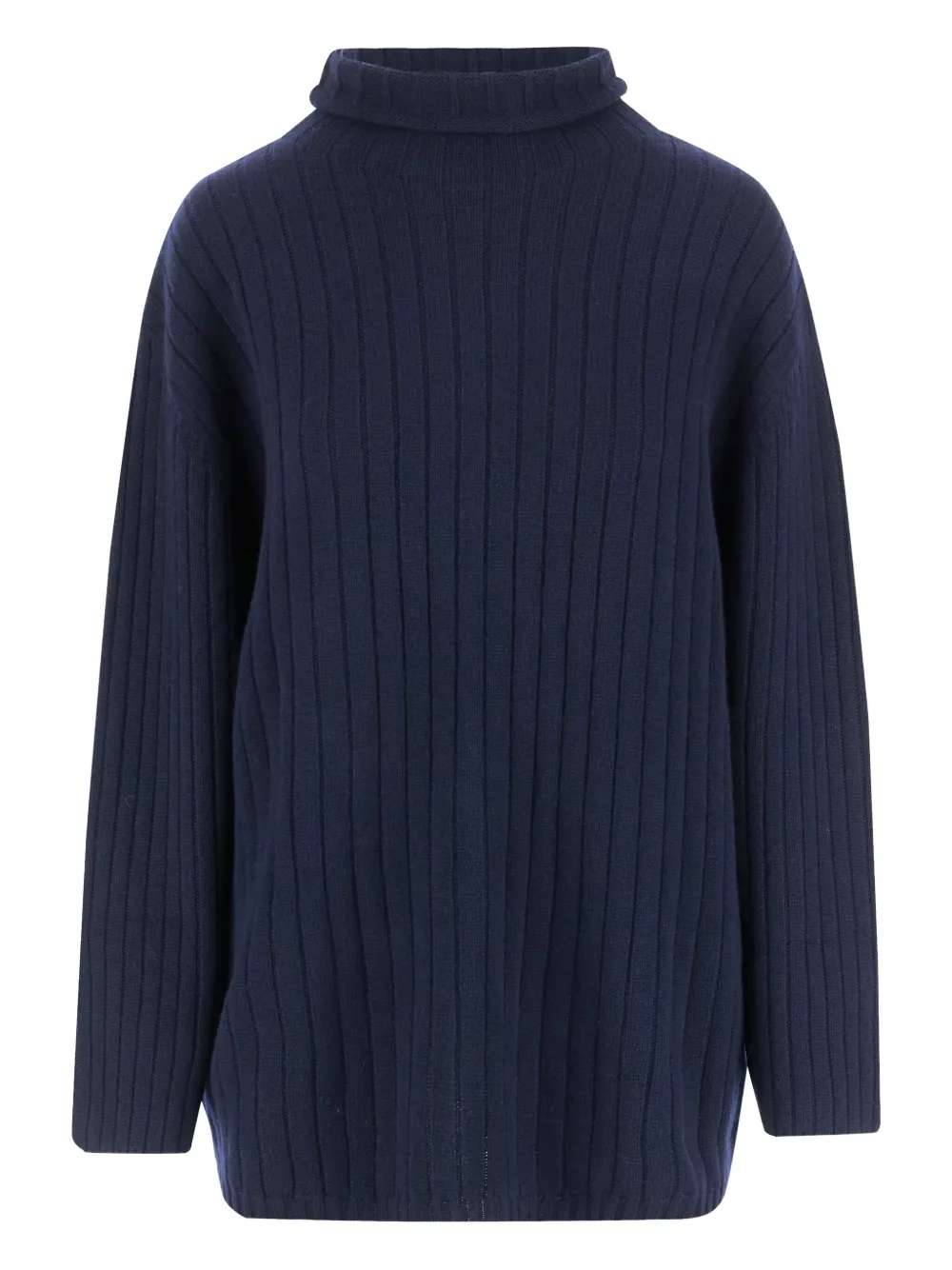 Ребристый свитер с высоким воротом ASPESI, синий
Ребристый свитер с высоким воротом ASPESI, синий