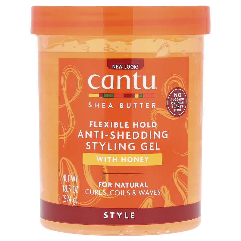 Cantu, Масло ши, гель для укладки против линьки, с медом, максимальная фиксация, 524 г (18,5 унции)
Cantu, Масло ши, гель для укладки против линьки, с медом, максимальная фиксация, 524 г (18,5 унции)