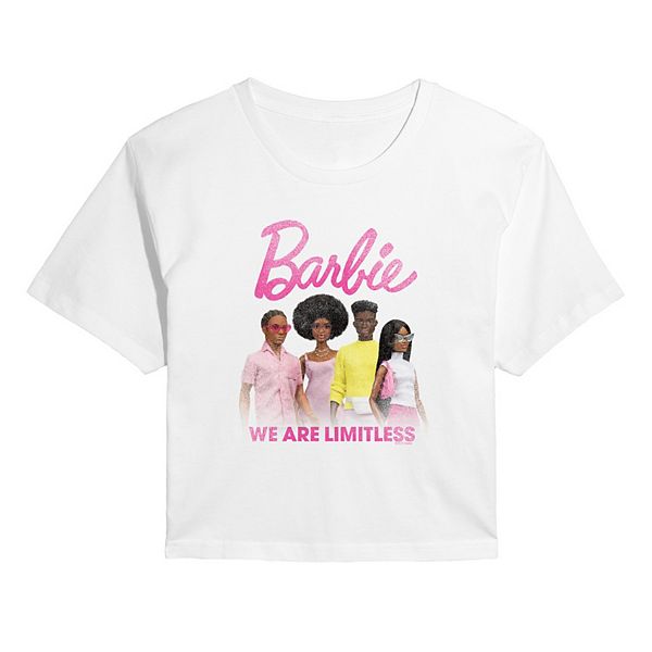 Футболка Juniors' We Are Limitless cropped с эффектом поношенности Barbie
Футболка Juniors' We Are Limitless cropped с эффектом поношенности Barbie