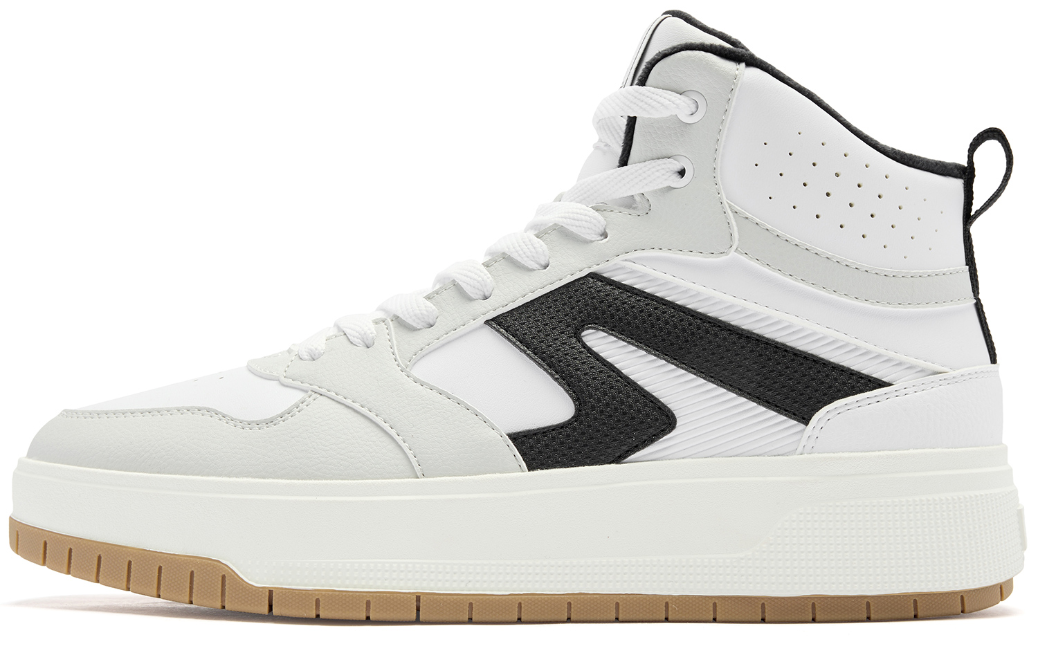 QIAODAN Кроссовки для скейтбординга мужские, высокие, светло-серые/белые Jordan
QIAODAN Кроссовки для скейтбординга мужские, высокие, светло-серые/белые Jordan