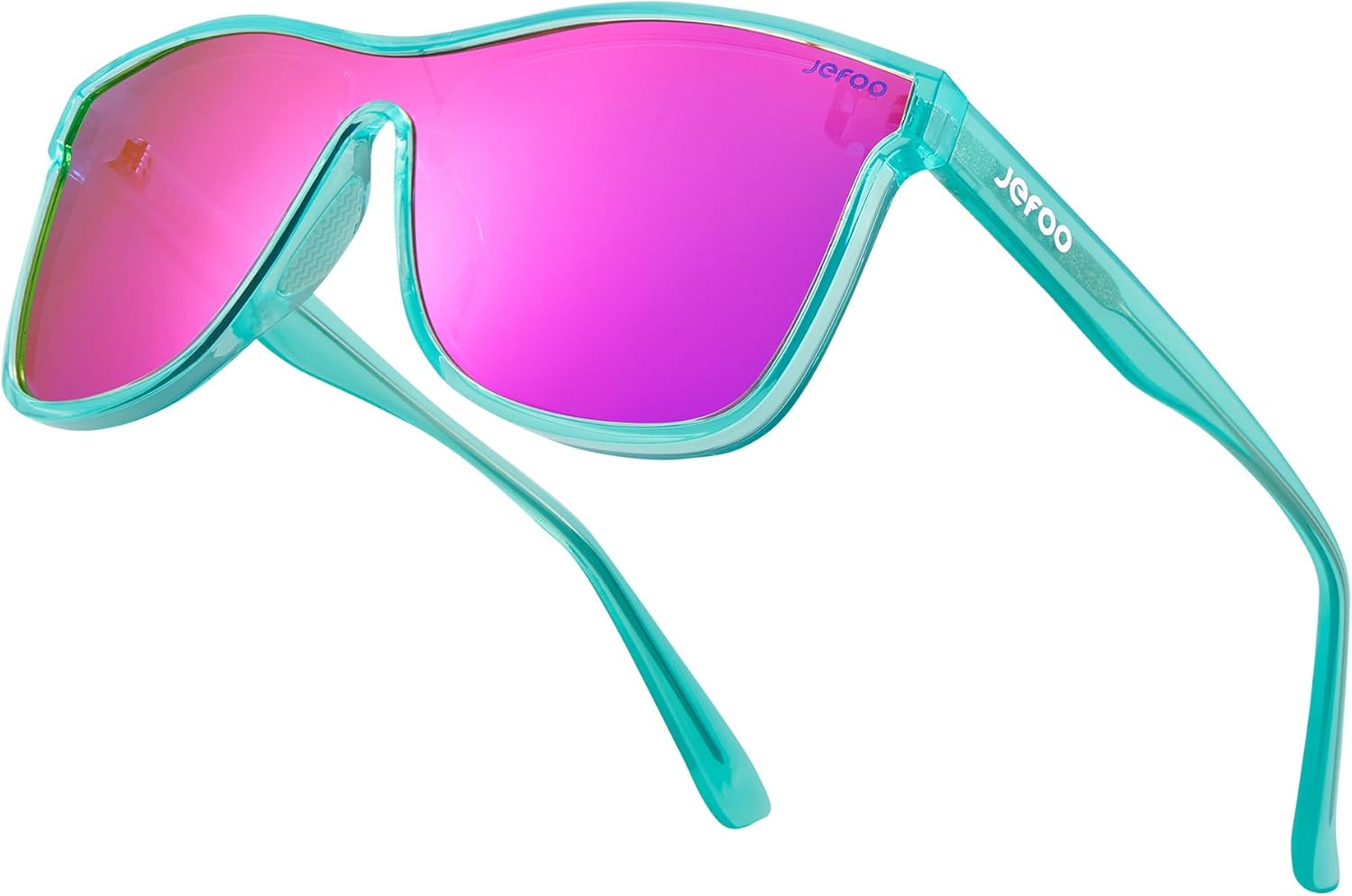 Солнцезащитные очки Jefoo с поляризацией для мужчин, модные зеркальные очки для женщин, солнцезащитные очки с отражающей поверхностью и защитой от УФ-излучения, Mint Green Frame / Pink Purple Revo Lens
Солнцезащитные очки Jefoo с поляризацией для мужчин, модные зеркальные очки для женщин, солнцезащитные очки с отражающей поверхностью и защитой от УФ-излучения, Mint Green Frame / Pink Purple Revo Lens