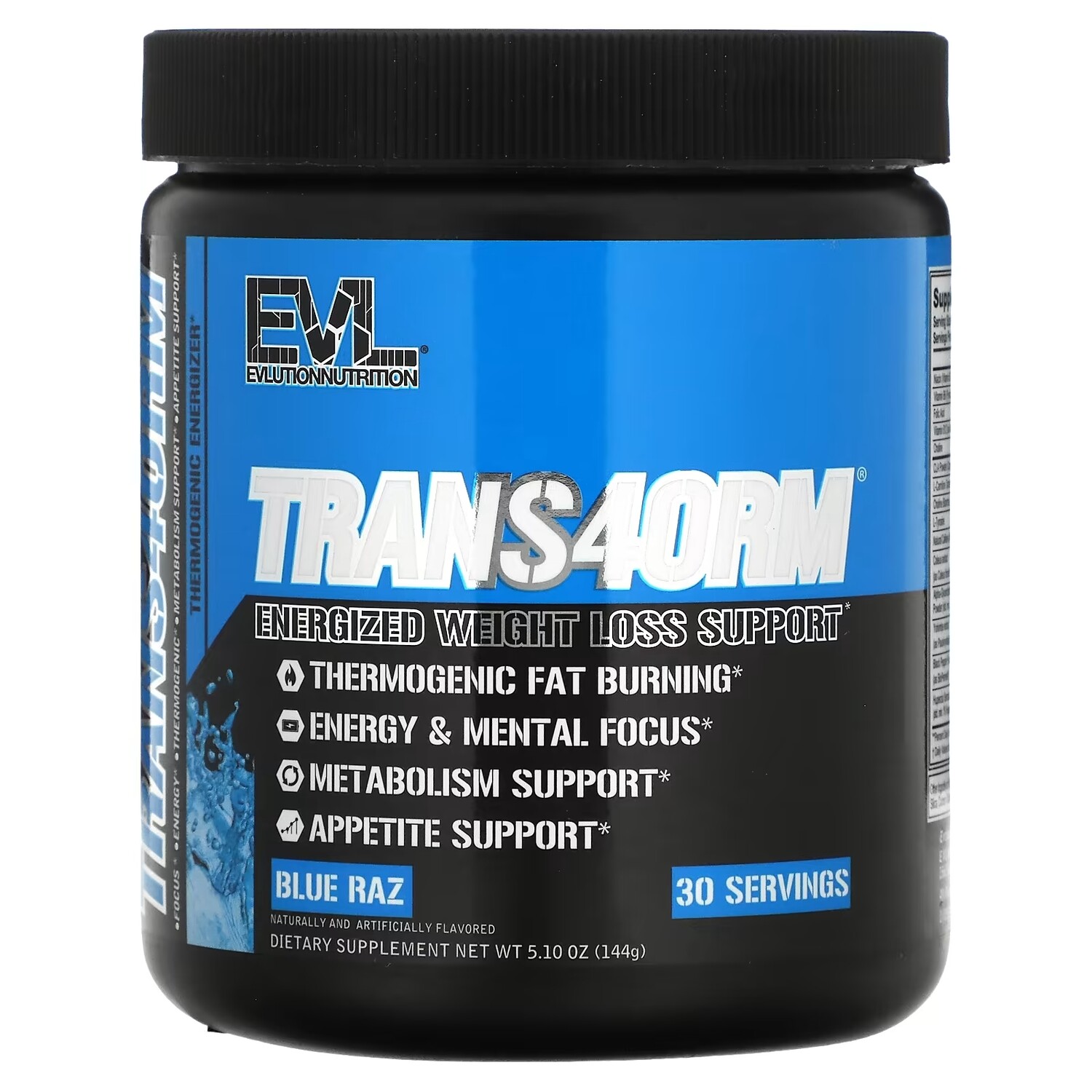 Добавка EVLution Nutrition Trans4orm Blue Raz, 144 г
Добавка EVLution Nutrition Trans4orm Blue Raz, 144 г