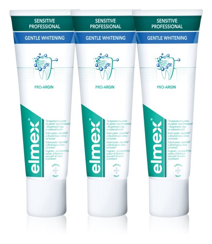 Отбеливающая зубная паста для чувствительных зубов Elmex Sensitive Professional Gentle Whitening
Отбеливающая зубная паста для чувствительных зубов Elmex Sensitive Professional Gentle Whitening