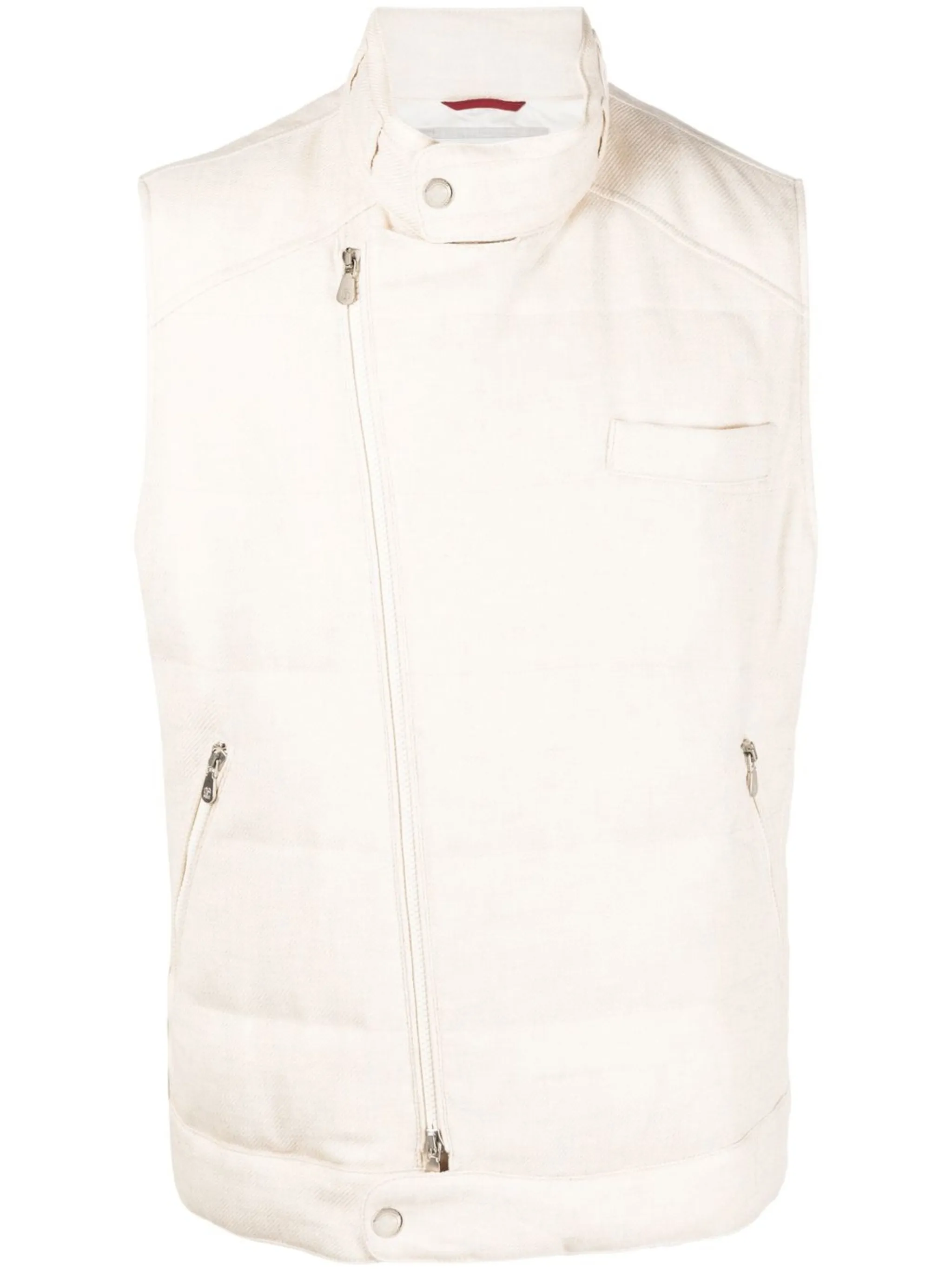 Дутый жилет на молнии Brunello Cucinelli, бежевый
Дутый жилет на молнии Brunello Cucinelli, бежевый