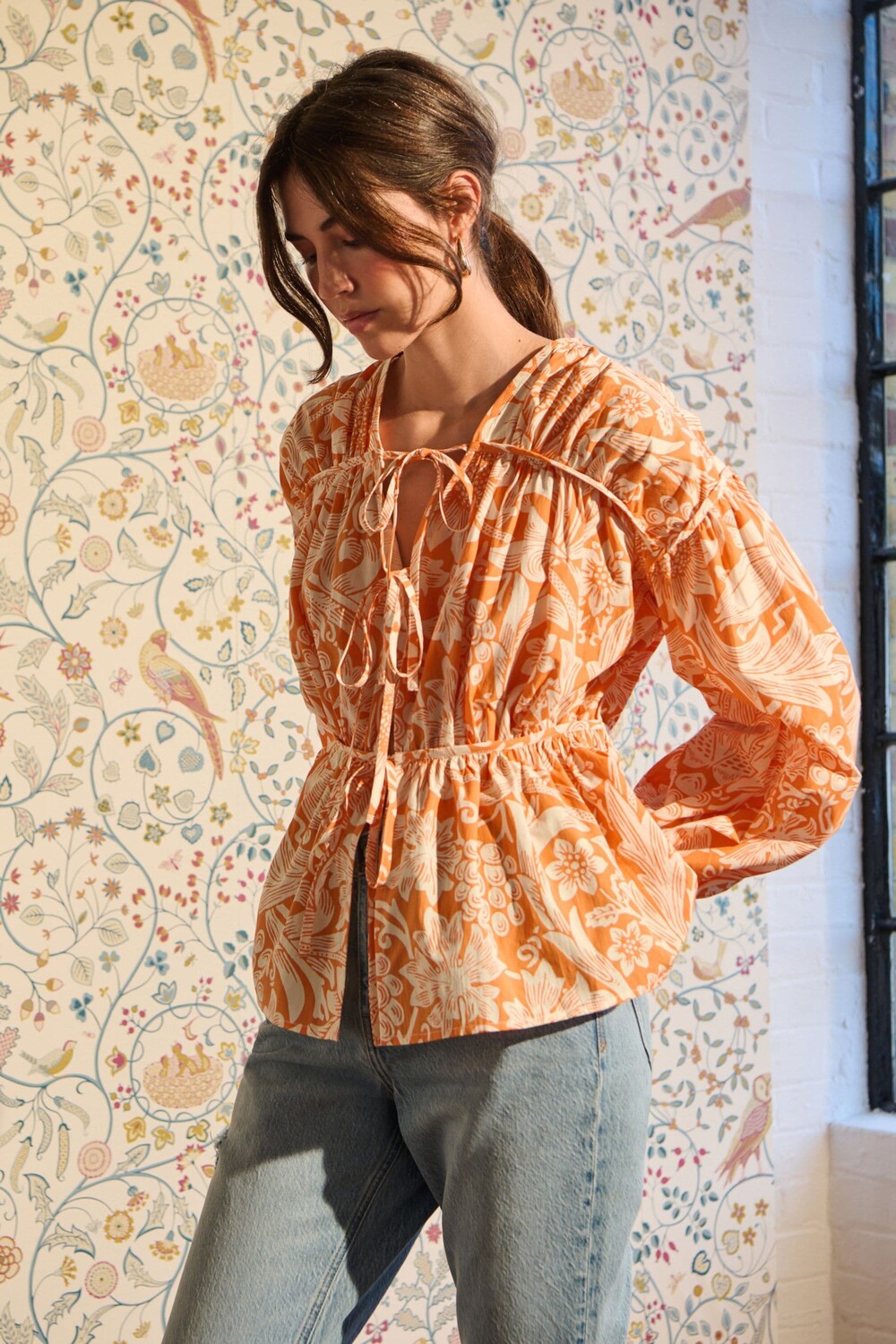 Многослойная блузка из поплина с завязками Next, оранжевый
Многослойная блузка из поплина с завязками Next, оранжевый