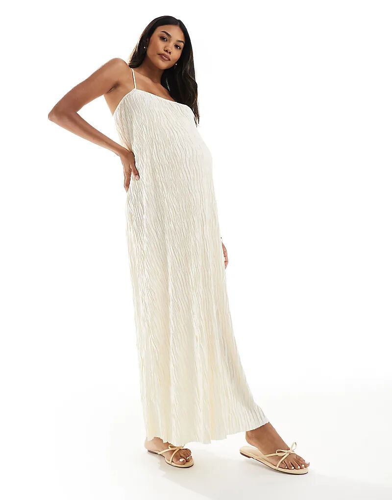 Платье-макси Vero Moda Maternity с фактурной плиссировкой и лифом цвета березовый крем
Платье-макси Vero Moda Maternity с фактурной плиссировкой и лифом цвета березовый крем