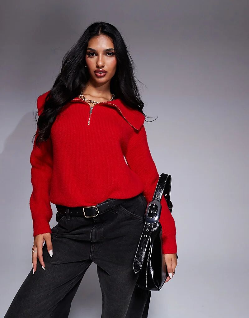 Джемпер с воротником-молнией на половину длины, красного цвета Morgan
Джемпер с воротником-молнией на половину длины, красного цвета Morgan