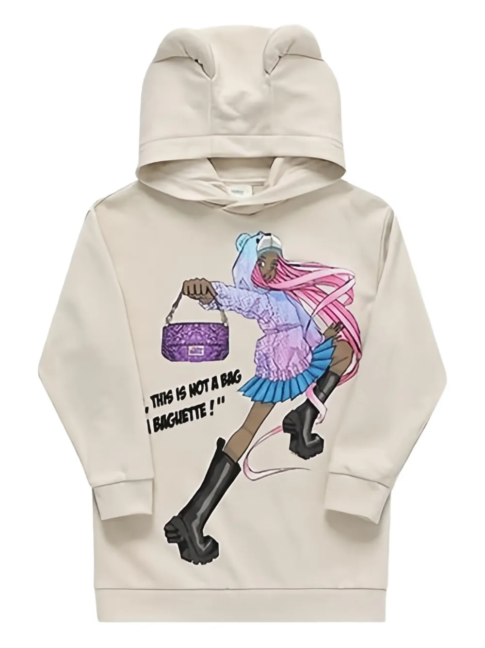 Платье с капюшоном и графичным принтом Fendi Kids, желтый
Платье с капюшоном и графичным принтом Fendi Kids, желтый