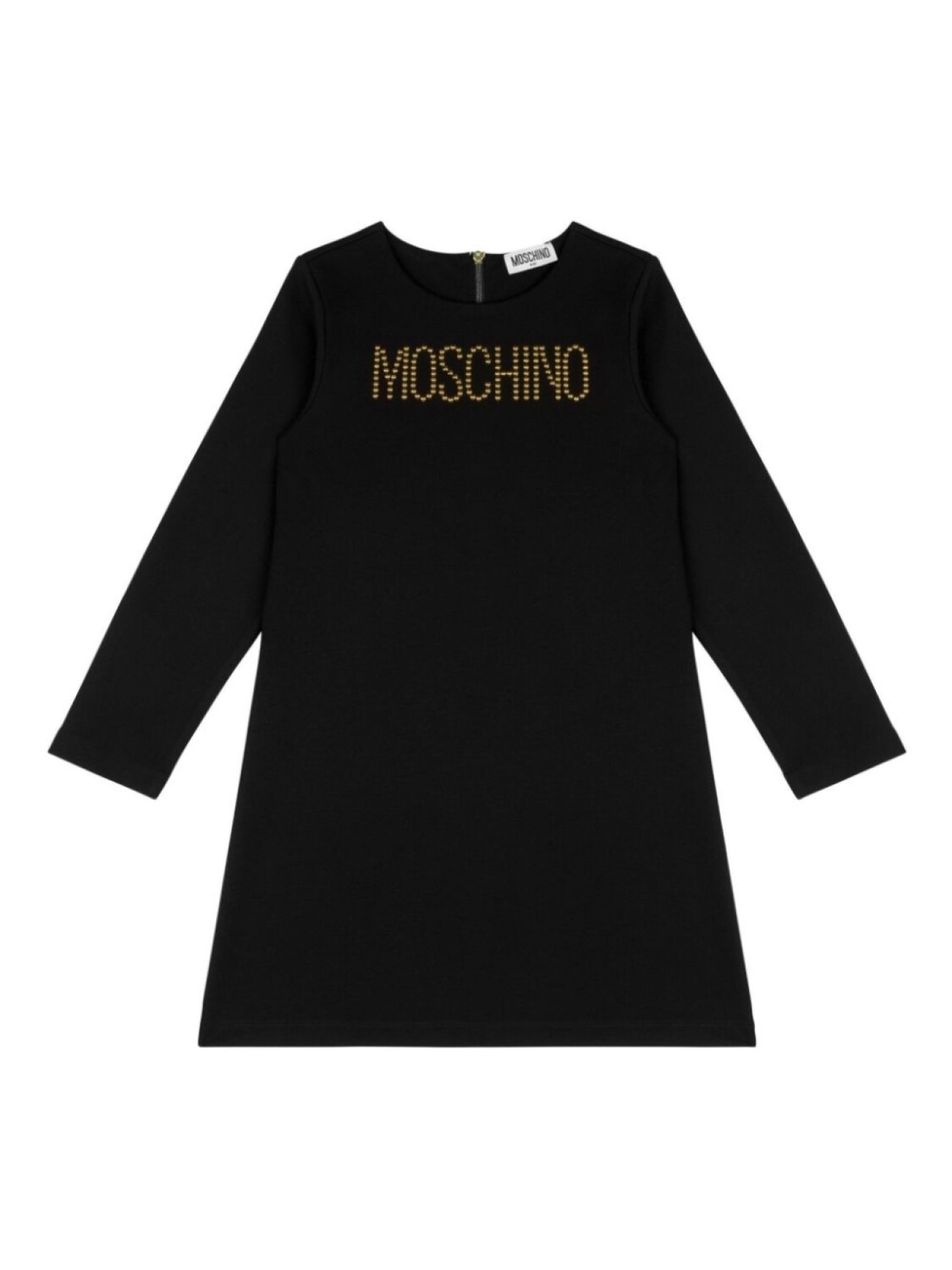 Moschino Kids платье со стразами, черный 
Moschino Kids платье со стразами, черный