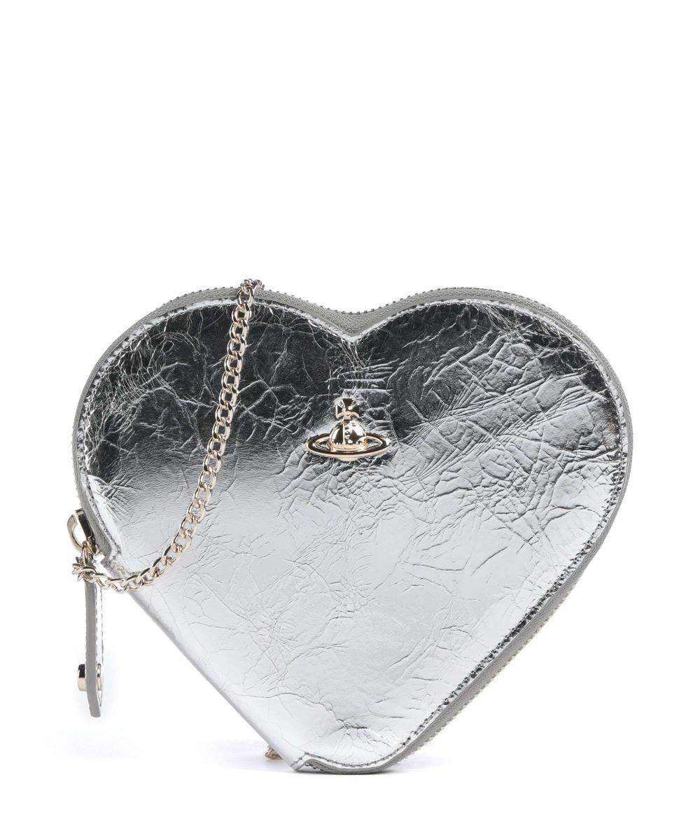 Кожаная сумка через плечо New Heart с металлизированным принтом Vivienne Westwood, серебряный
Кожаная сумка через плечо New Heart с металлизированным принтом Vivienne Westwood, серебряный