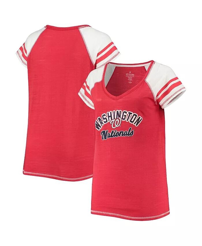 Женская красная футболка Washington Nationals с пышными цветными блоками, футболка Tri-Blend реглан с v-образным вырезом Soft As A Grape
Женская красная футболка Washington Nationals с пышными цветными блоками, футболка Tri-Blend реглан с v-образным вырезом Soft As A Grape
