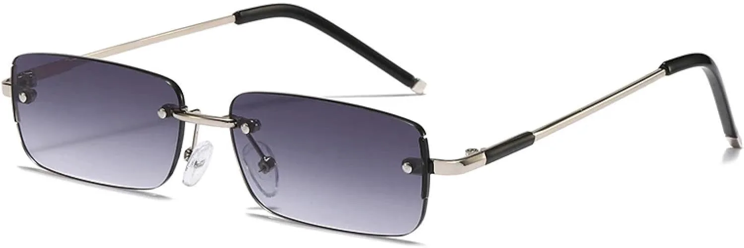 Модные прямоугольные женские солнцезащитные очки в винтажном стиле без оправы с прозрачными линзами Ocean Gradient, мужские очки UV400 VFDHN, Silver Gray Gradient
Модные прямоугольные женские солнцезащитные очки в винтажном стиле без оправы с прозрачными линзами Ocean Gradient, мужские очки UV400 VFDHN, Silver Gray Gradient