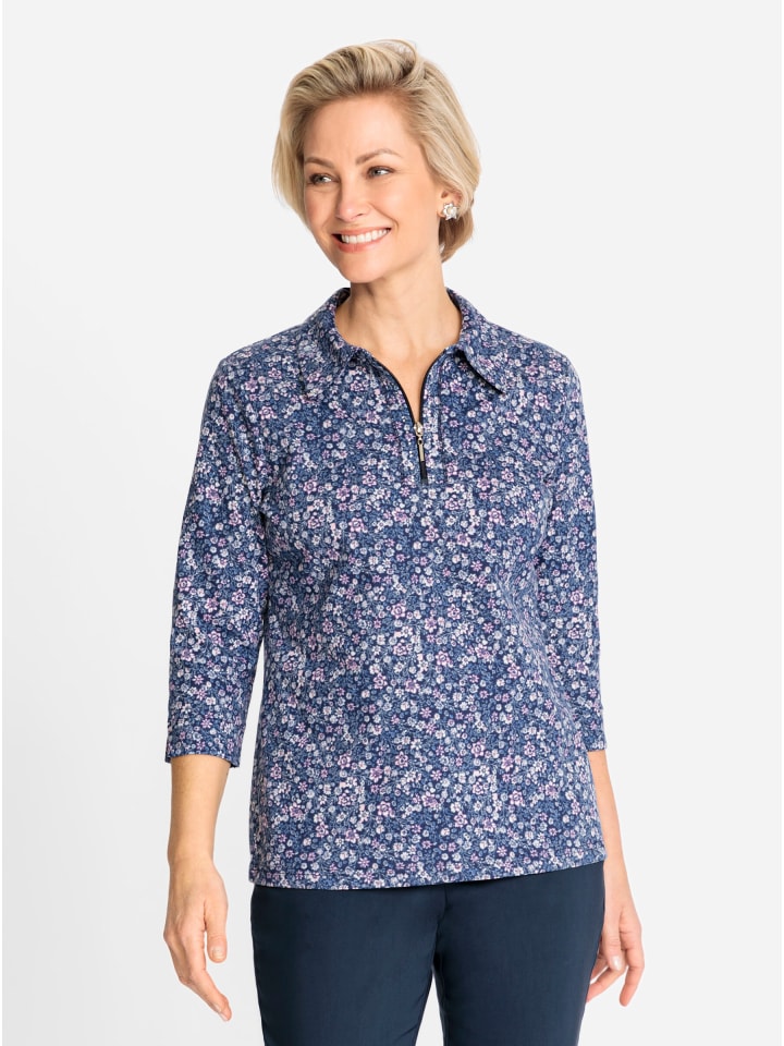 Рубашка-поло темно-синего цвета с принтом гортензии WITT WEIDEN
Рубашка-поло темно-синего цвета с принтом гортензии WITT WEIDEN