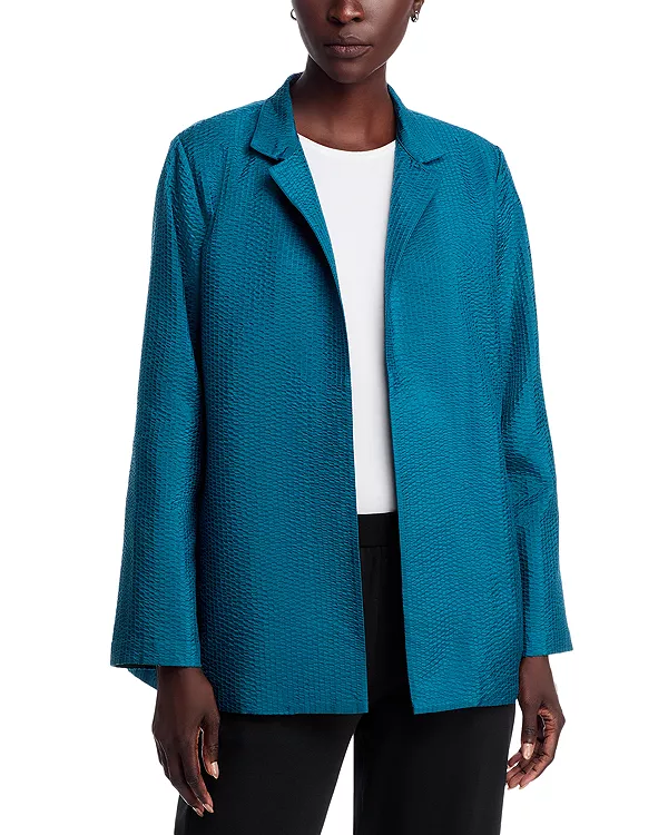 Фактурная шелковая куртка Eileen Fisher, синий
Фактурная шелковая куртка Eileen Fisher, синий
