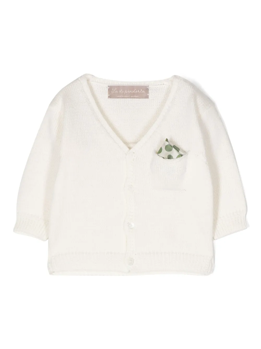Кардиган в рубчик с V-образным вырезом La Stupenderia, белый
Кардиган в рубчик с V-образным вырезом La Stupenderia, белый