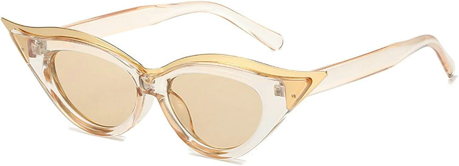 COTIA Сексуальные солнцезащитные очки «кошачий глаз» для женщин и мужчин, модные винтажные очки в маленькой оправе, в стиле хип-хоп для вечеринок, Champagne
COTIA Сексуальные солнцезащитные очки «кошачий глаз» для женщин и мужчин, модные винтажные очки в маленькой оправе, в стиле хип-хоп для вечеринок, Champagne