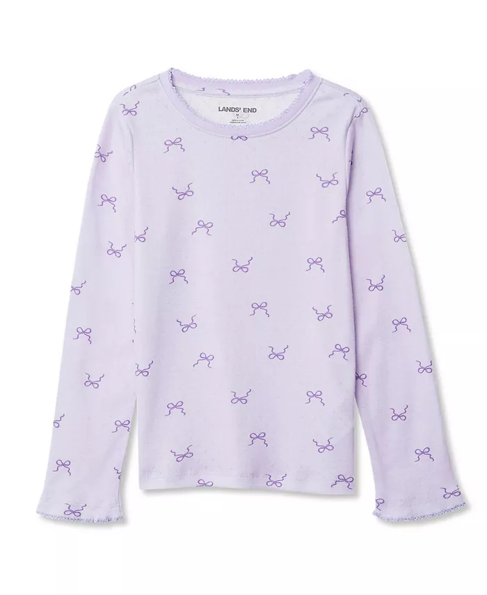 Рубашка с длинным рукавом для девочек, вязаная ажурным узором Lands' End, фиолетовый
Рубашка с длинным рукавом для девочек, вязаная ажурным узором Lands' End, фиолетовый