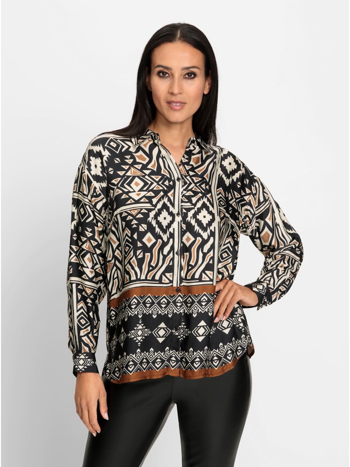 Блузка-рубашка цвета верблюжьей шерсти с черным принтом Heine
Блузка-рубашка цвета верблюжьей шерсти с черным принтом Heine