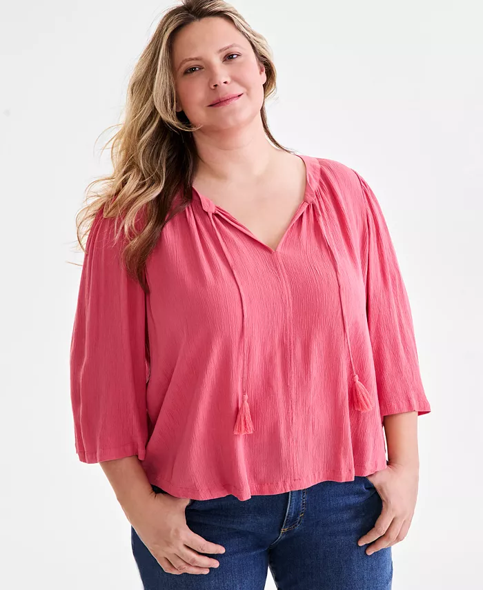 Топ с принтом и рукавом 3/4, Plus Size Style & Co, красный
Топ с принтом и рукавом 3/4, Plus Size Style & Co, красный