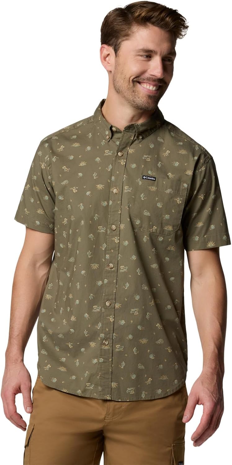 Мужская рубашка Columbia Rapid Rivers с коротким рукавом и принтом, комфортная эластичность, Stone Green Deserted
Мужская рубашка Columbia Rapid Rivers с коротким рукавом и принтом, комфортная эластичность, Stone Green Deserted