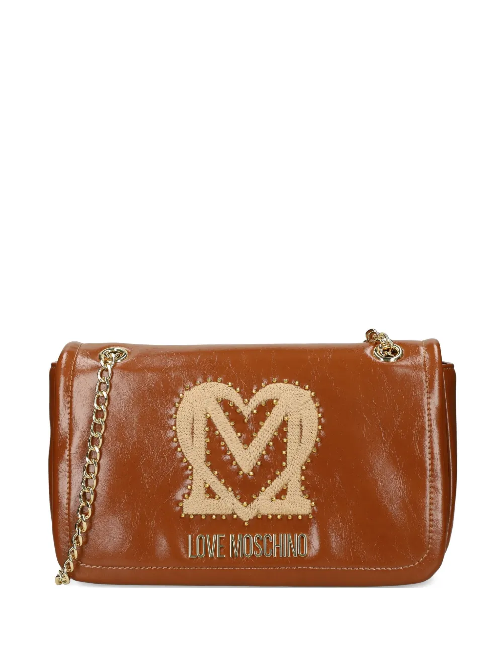 Сумка на плечо с логотипом и заклепками Love Moschino, коричневый
Сумка на плечо с логотипом и заклепками Love Moschino, коричневый