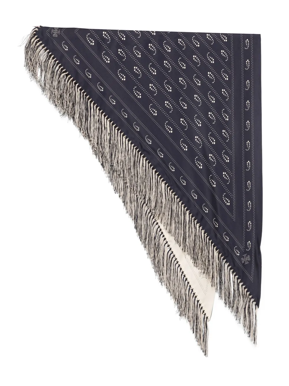 Шарф с бахромой и узором пейсли Tory Burch, синий
Шарф с бахромой и узором пейсли Tory Burch, синий