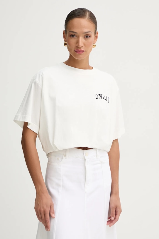 Хлопковая футболка Pinko, бежевый
Хлопковая футболка Pinko, бежевый