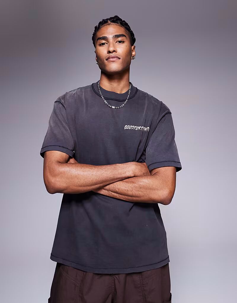 Футболка Good For Nothing с принтом птицы на спине в угольном цвете
Футболка Good For Nothing с принтом птицы на спине в угольном цвете