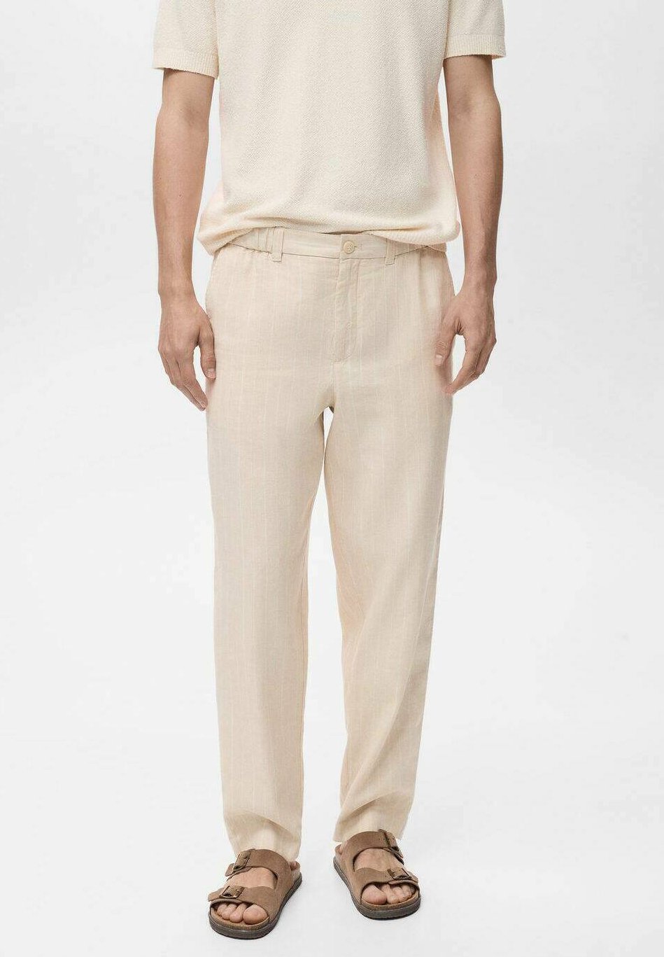 Брюки Mango, бежевый 
Брюки Mango, бежевый