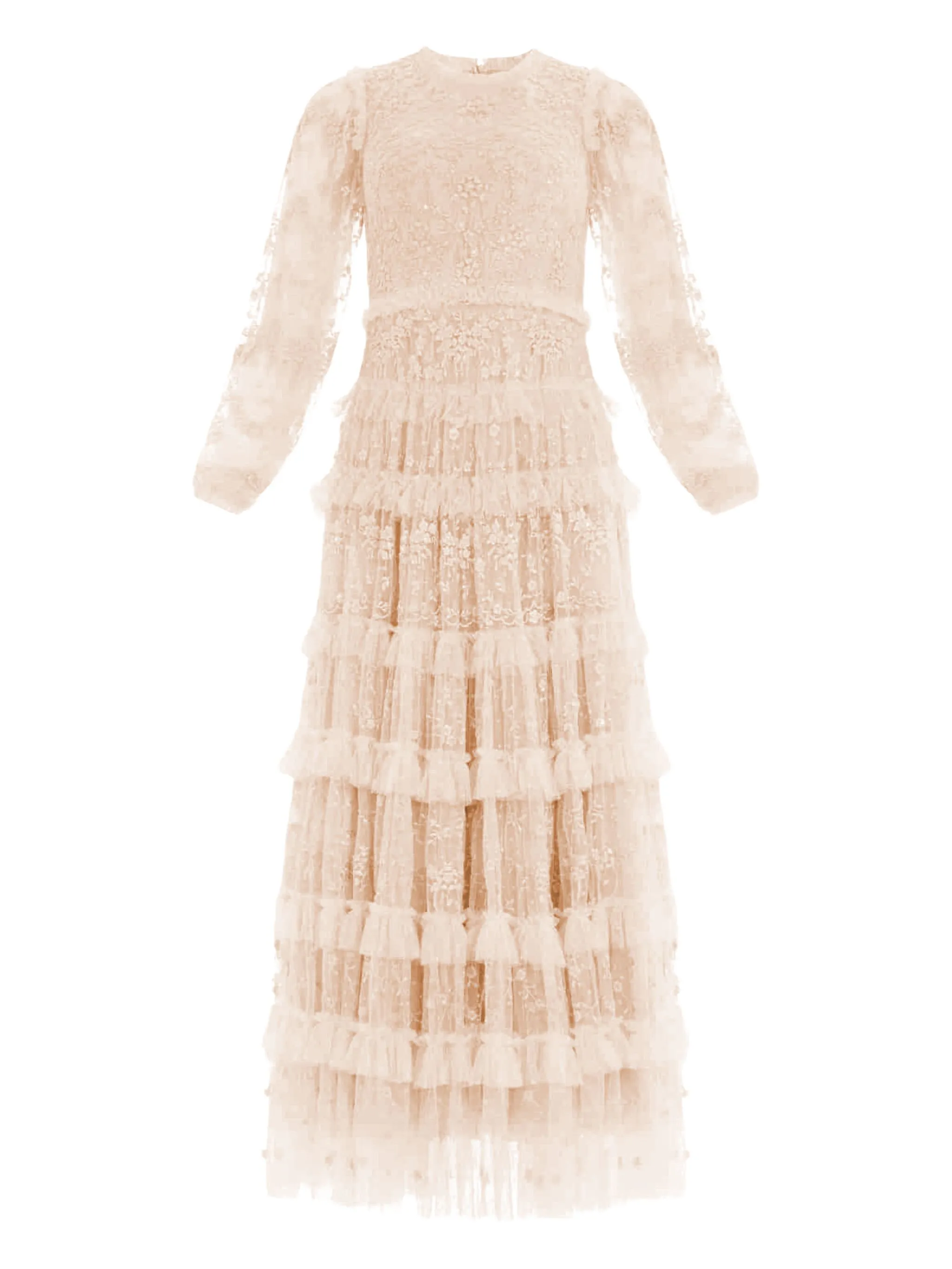 Кружевное платье миди Blossom с оборками Needle & Thread, нейтральный
Кружевное платье миди Blossom с оборками Needle & Thread, нейтральный