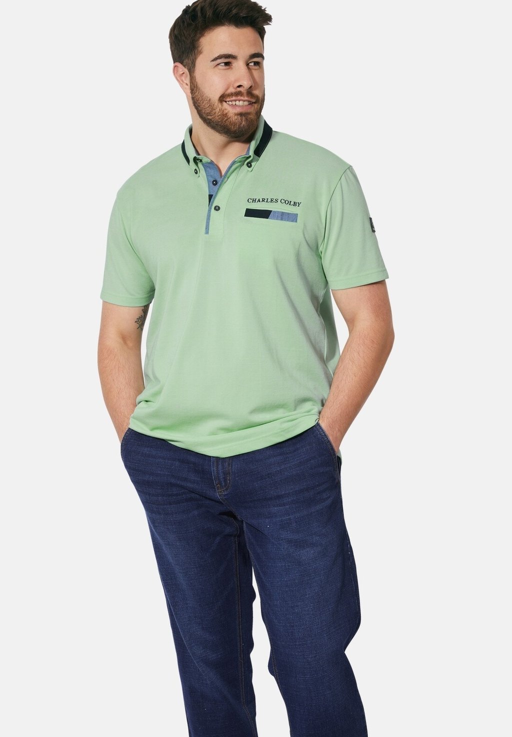 Рубашка поло EARL PENDLEVINE Charles Colby, светло-зеленый
Рубашка поло EARL PENDLEVINE Charles Colby, светло-зеленый