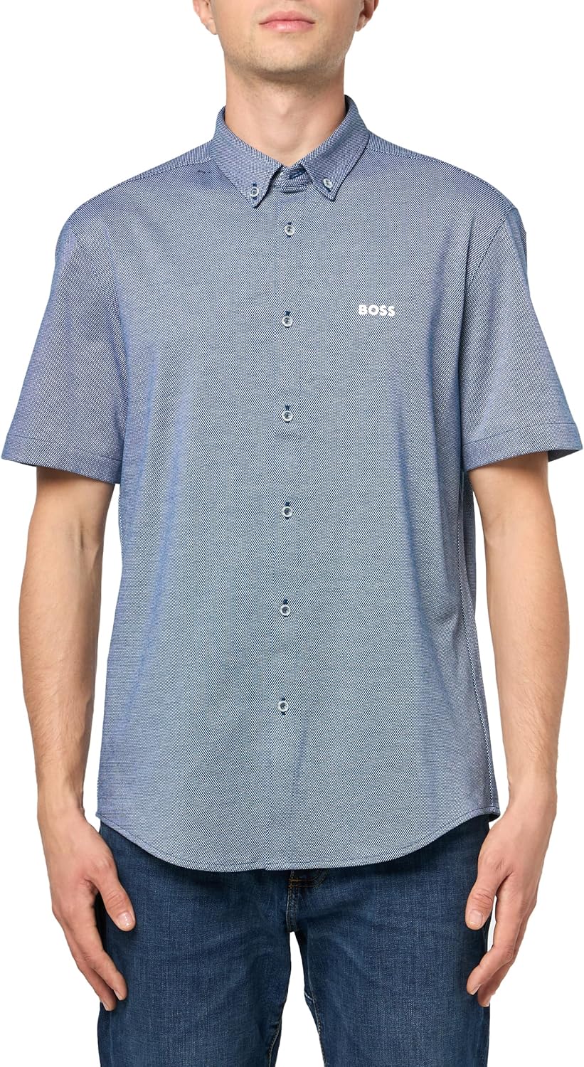 BOSS Мужская рубашка с коротким рукавом, Blue Sapphire
BOSS Мужская рубашка с коротким рукавом, Blue Sapphire