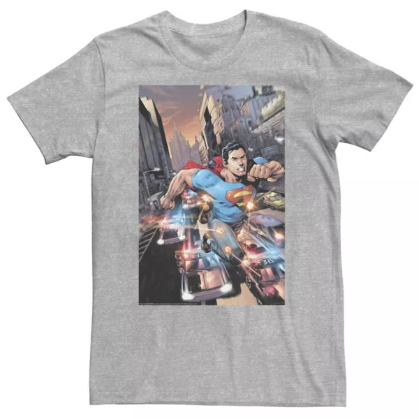 Большая и высокая футболка с постером DC Comics Superman и мигающими огнями Licensed Character, серый
Большая и высокая футболка с постером DC Comics Superman и мигающими огнями Licensed Character, серый