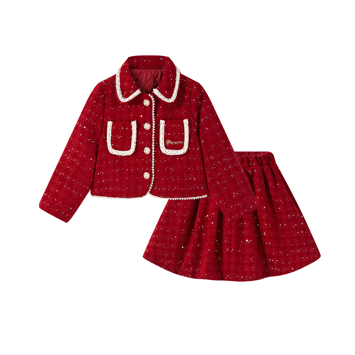 Детский комплект из двух предметов: юбка и пиджак с лацканами, утолщенный короткий Disney, красный
Детский комплект из двух предметов: юбка и пиджак с лацканами, утолщенный короткий Disney, красный