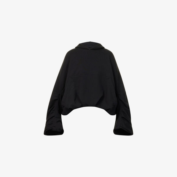 Худи из хлопкового джерси с объемным кроем и присборенным низом Hannett Dries Van Noten, черный
Худи из хлопкового джерси с объемным кроем и присборенным низом Hannett Dries Van Noten, черный