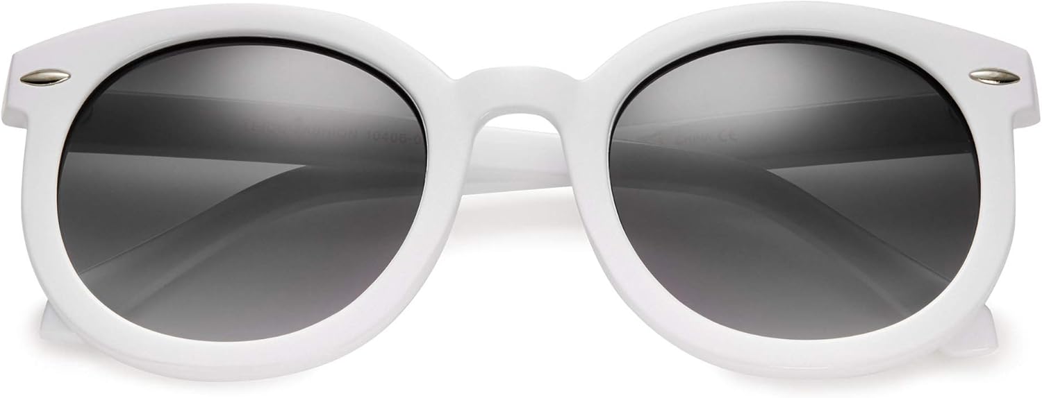 Круглые солнцезащитные очки в стиле ретро для женщин с защитой от УФ-излучения UV400, модные дизайнерские очки с большими круглыми линзами LEICO FASHION, White | Gradient Smoke
Круглые солнцезащитные очки в стиле ретро для женщин с защитой от УФ-излучения UV400, модные дизайнерские очки с большими круглыми линзами LEICO FASHION, White | Gradient Smoke