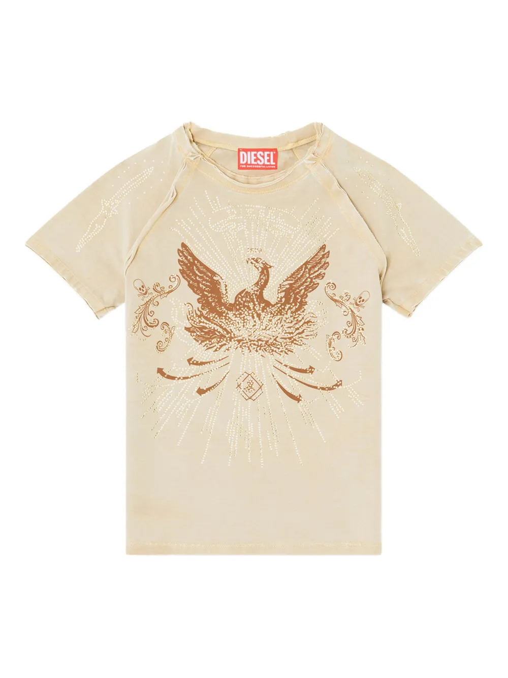 Футболка с рукавами реглан, украшенная стразами DIESEL, нейтральный
Футболка с рукавами реглан, украшенная стразами DIESEL, нейтральный