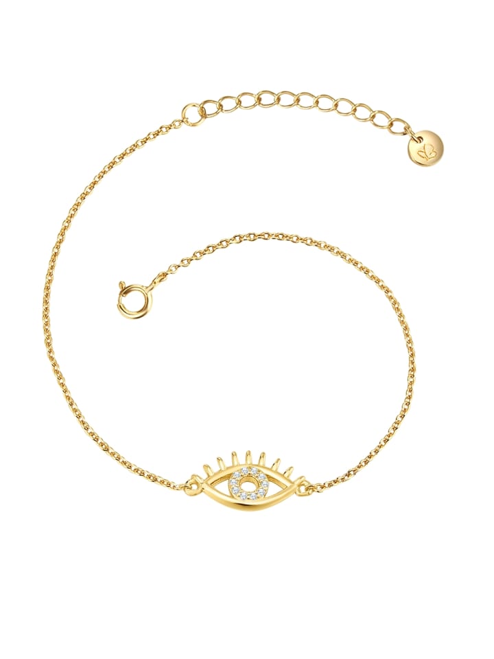 Glanzstücke München Браслет «Всевидящее око» из стерлингового серебра с цирконием в оправе из желтого золота
Glanzstücke München Браслет «Всевидящее око» из стерлингового серебра с цирконием в оправе из желтого золота