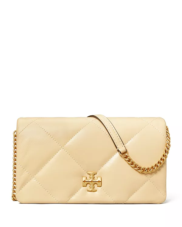 Кожаный кошелек Kira с ромбовидной стежкой и цепочкой Tory Burch, белый
Кожаный кошелек Kira с ромбовидной стежкой и цепочкой Tory Burch, белый