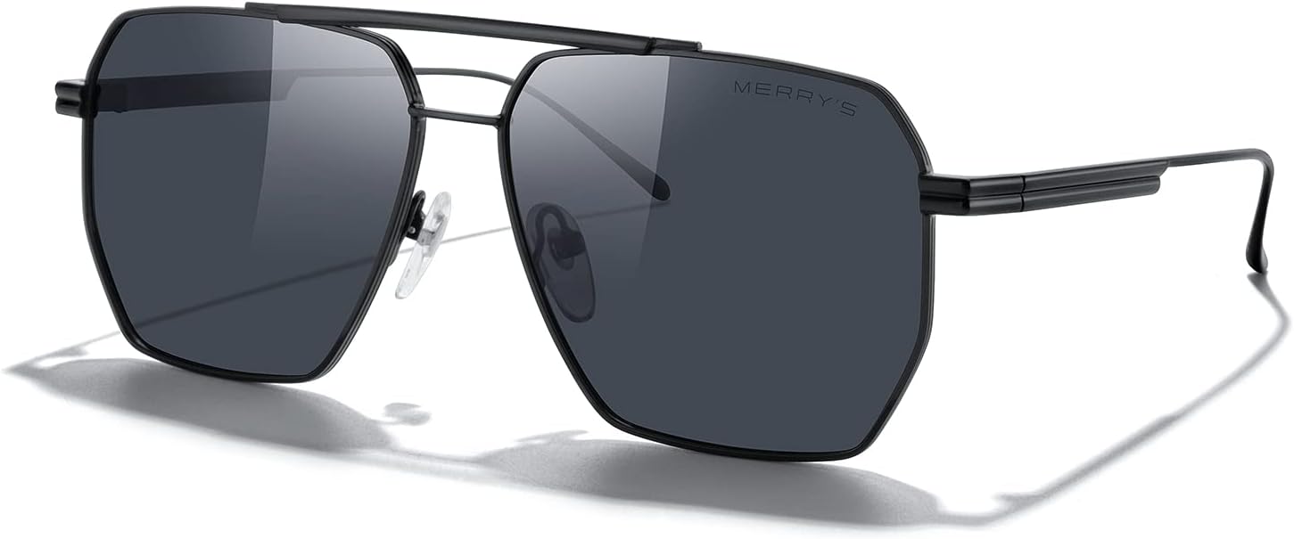 Большие поляризованные квадратные солнцезащитные очки MERRY для женщин и мужчин, винтажные ретро-очки, защита от УФ-излучения UV400, классические большие металлические солнцезащитные очки MERRY'S, Black Frame/Black Lens
Большие поляризованные квадратные солнцезащитные очки MERRY для женщин и мужчин, винтажные ретро-очки, защита от УФ-излучения UV400, классические большие металлические солнцезащитные очки MERRY'S, Black Frame/Black Lens