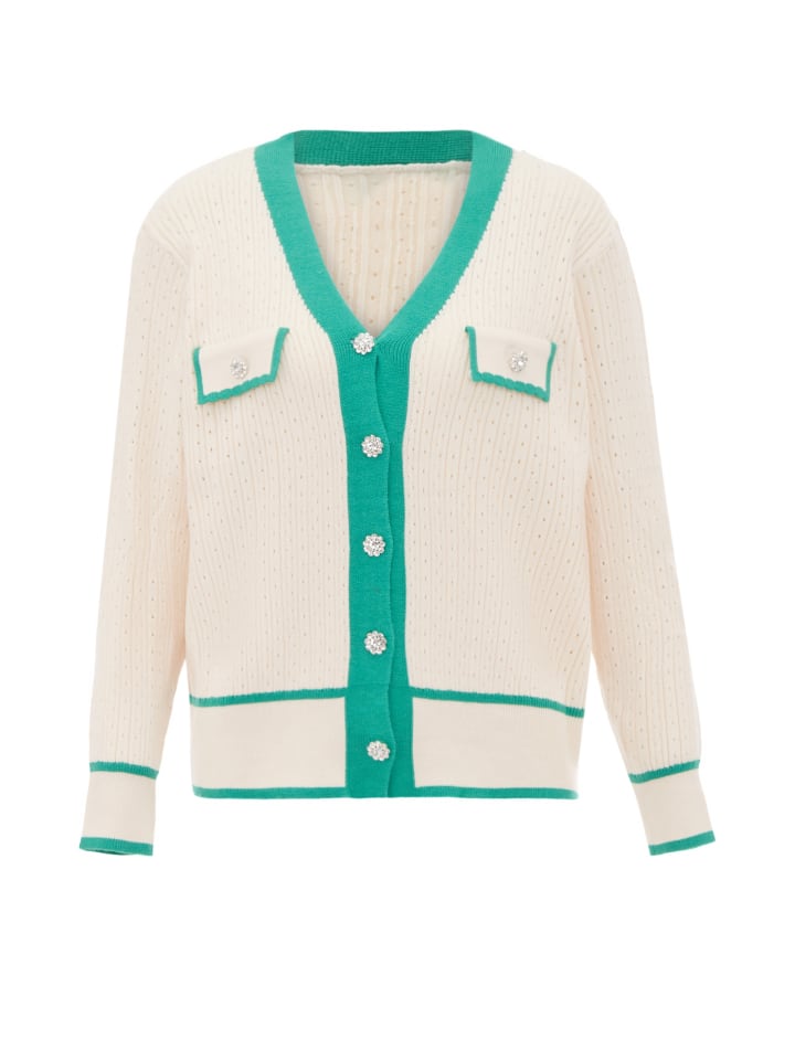 Женский кардиган в цвете Off-White Green faina
Женский кардиган в цвете Off-White Green faina