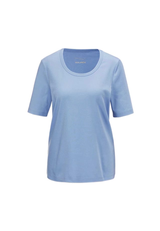 Короткий размер: элегантная футболка с круглым вырезом. Goldner, синий
Короткий размер: элегантная футболка с круглым вырезом. Goldner, синий