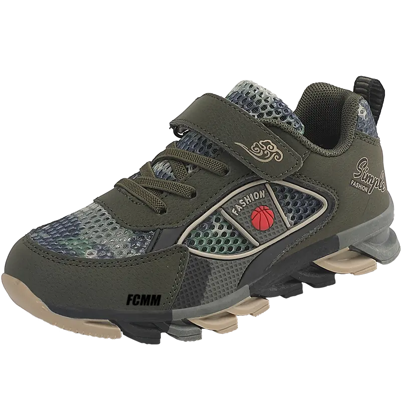 FCMM Нескользящие, износостойкие, низкие детские кроссовки с зеленым камуфляжным принтом
FCMM Нескользящие, износостойкие, низкие детские кроссовки с зеленым камуфляжным принтом