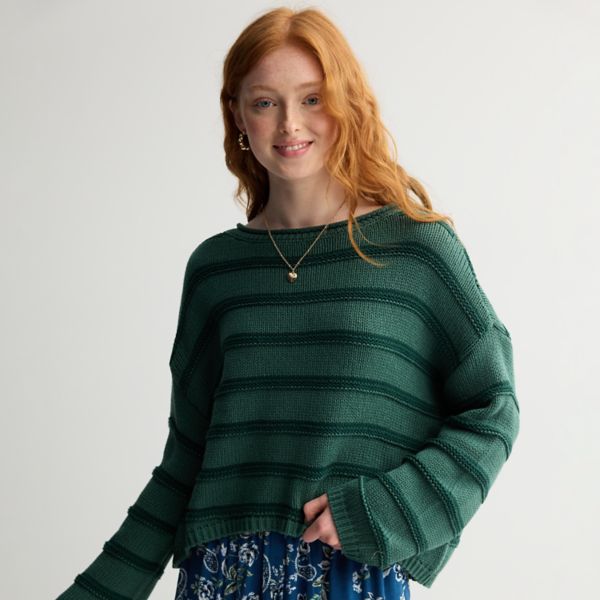 Текстурированный свитер с вырезом-лодочкой для юниоров So, цвет green stripe
Текстурированный свитер с вырезом-лодочкой для юниоров So, цвет green stripe