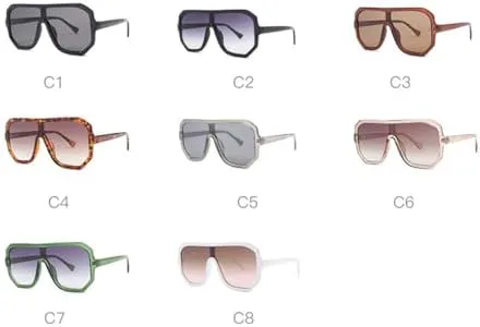 Винтажные солнцезащитные очки большого размера в стиле 2027 для женщин, белая оправа, увеличенные солнцезащитные очки-щитки для женщин MTZJH, C7 Green Gray
Винтажные солнцезащитные очки большого размера в стиле 2027 для женщин, белая оправа, увеличенные солнцезащитные очки-щитки для женщин MTZJH, C7 Green Gray