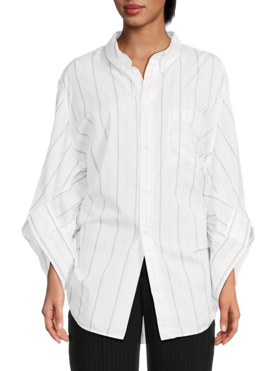 Рубашка из хлопковой смеси с принтом крылья Balenciaga, цвет Cream Navy
Рубашка из хлопковой смеси с принтом крылья Balenciaga, цвет Cream Navy